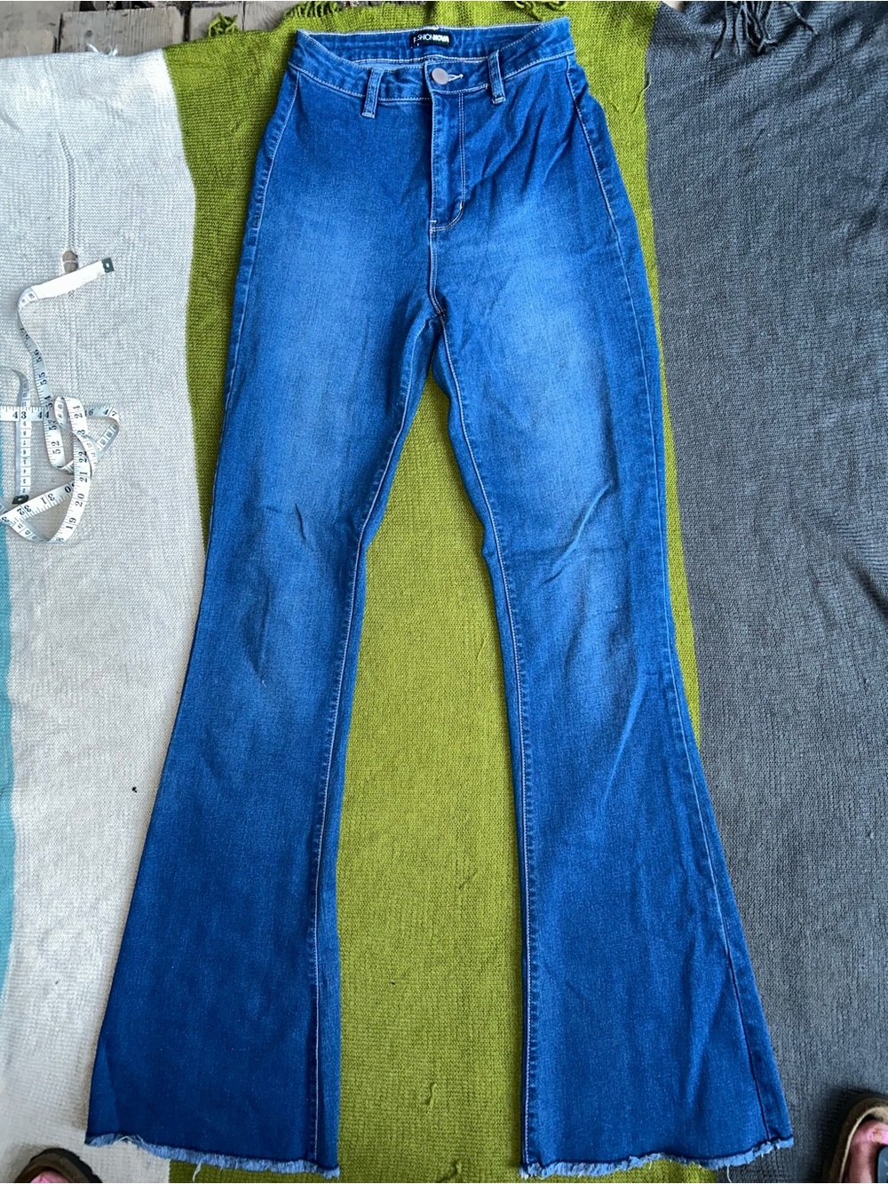 Fashion Nova True Blue High-Rise Flare Jeans Size 5 / TALL